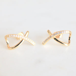 Leena cross earrings