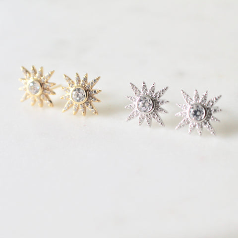 Starburst stud earrings