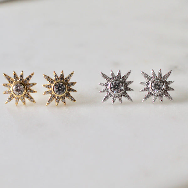 Starburst stud earrings