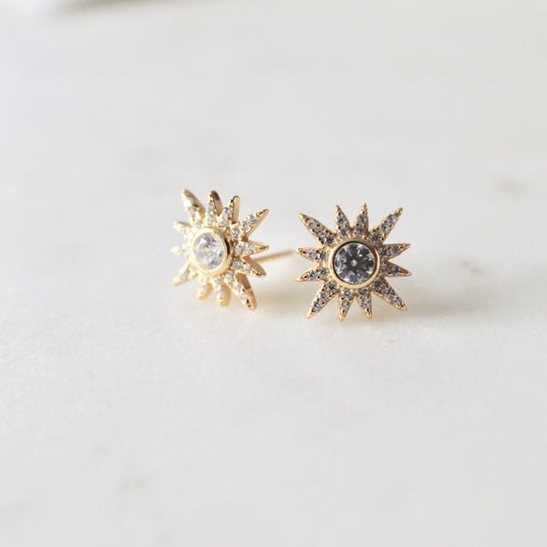 Starburst stud earrings