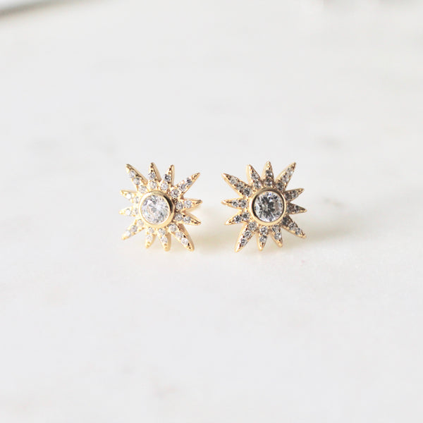 Starburst stud earrings