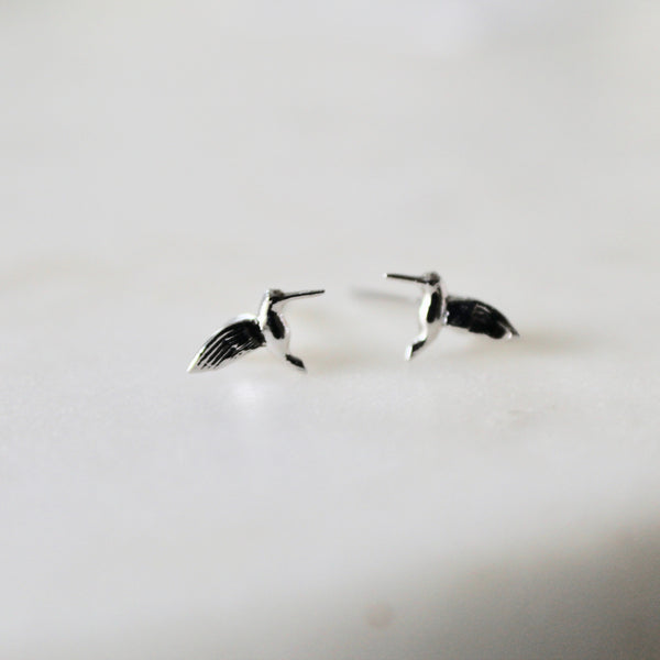 Hummingbird stud earrings