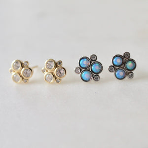 Opal studs earrings