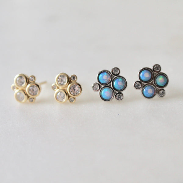 Opal studs earrings