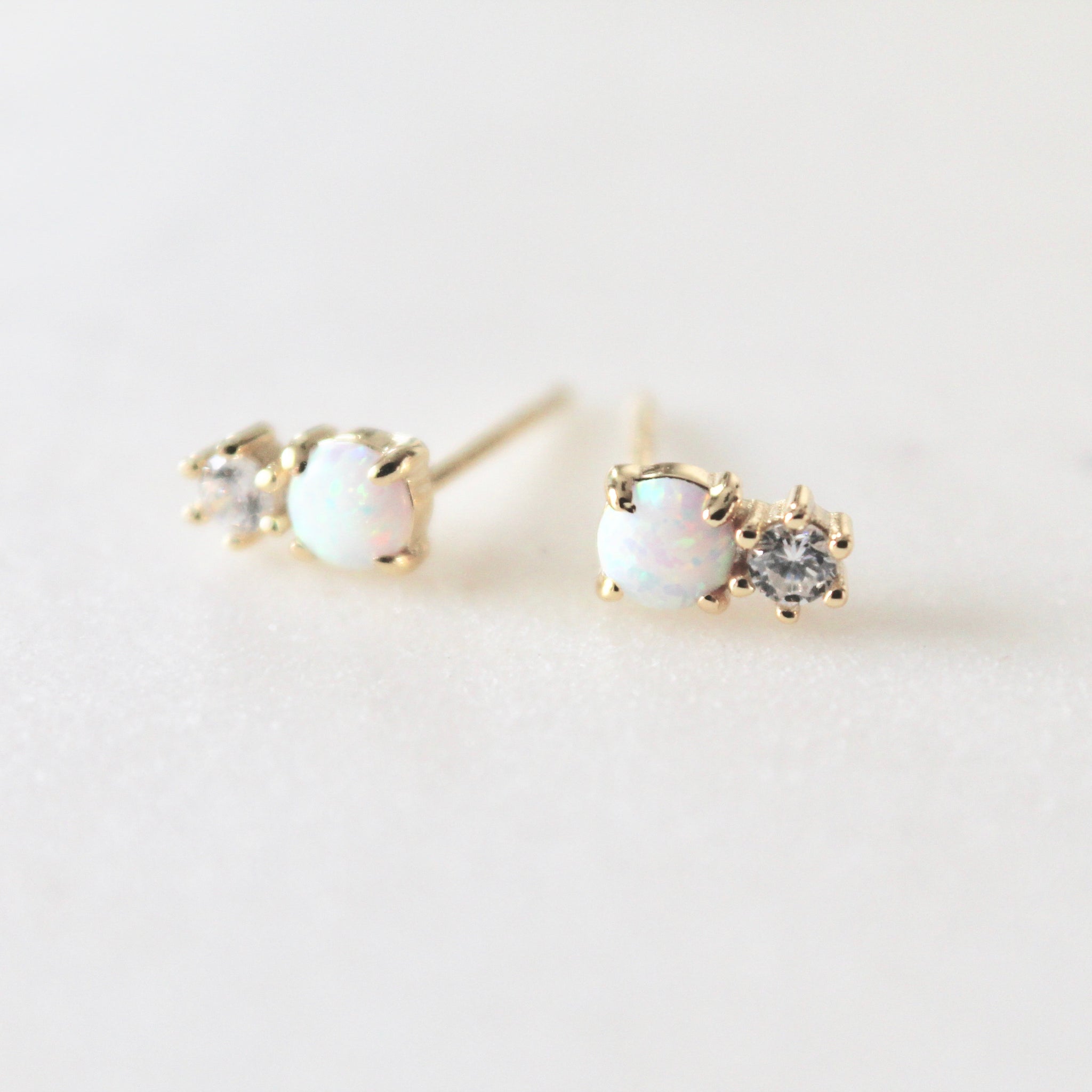 Laney opal stud earrings