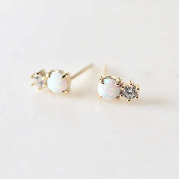 Laney opal stud earrings