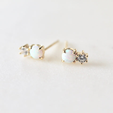 Laney opal stud earrings