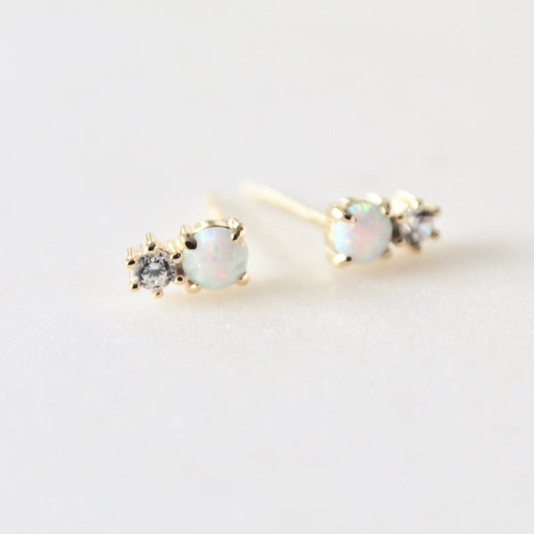 Laney opal stud earrings