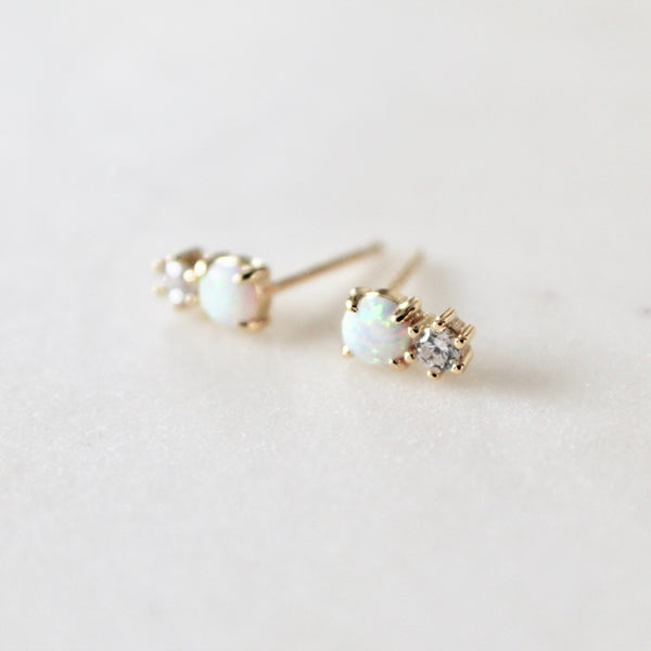 Laney opal stud earrings