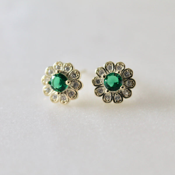 Flower studs earrings