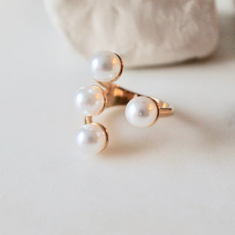 Pearl statement ring