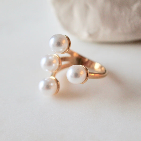 Pearl statement ring