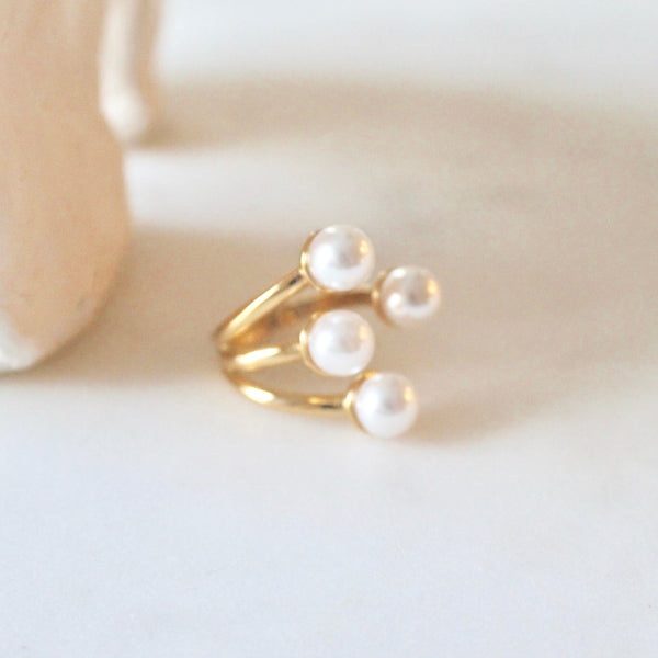 Pearl statement ring