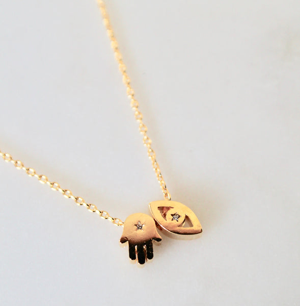 Hamsa necklace