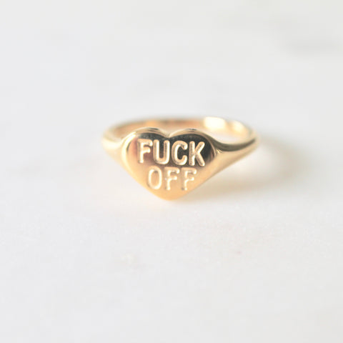 F off heart ring