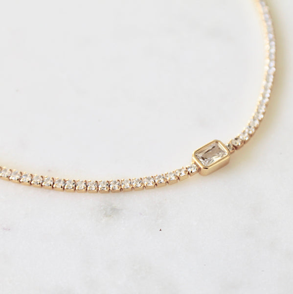 CZ tennis necklace
