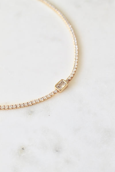 CZ tennis necklace