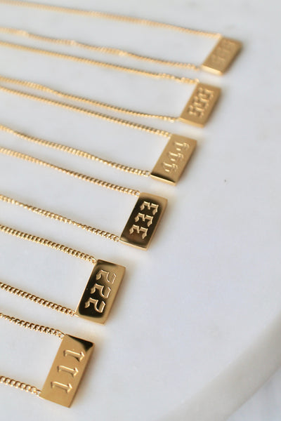 Angel number necklace