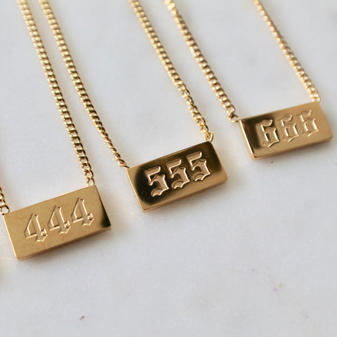 Angel number necklace