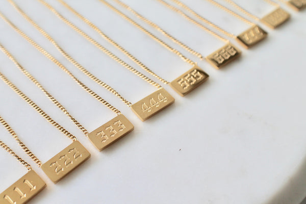 Angel number necklace