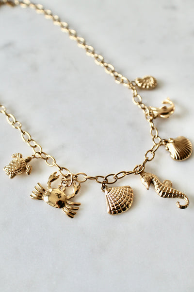 Sea life charm necklace