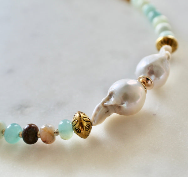 Baroque pearl necklace