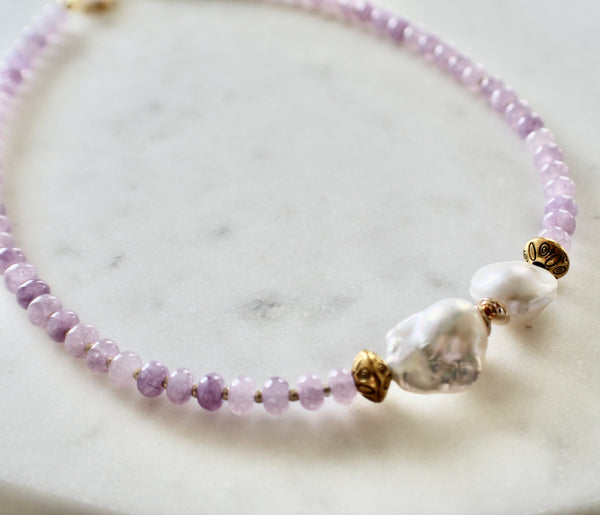 Baroque pearl necklace