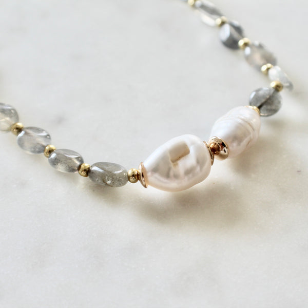 Baroque pearl necklace