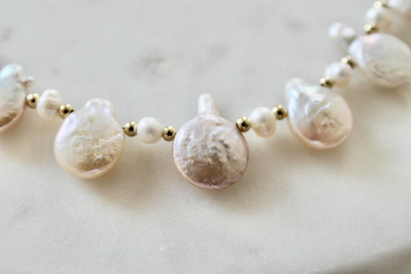Coin pearl necklace