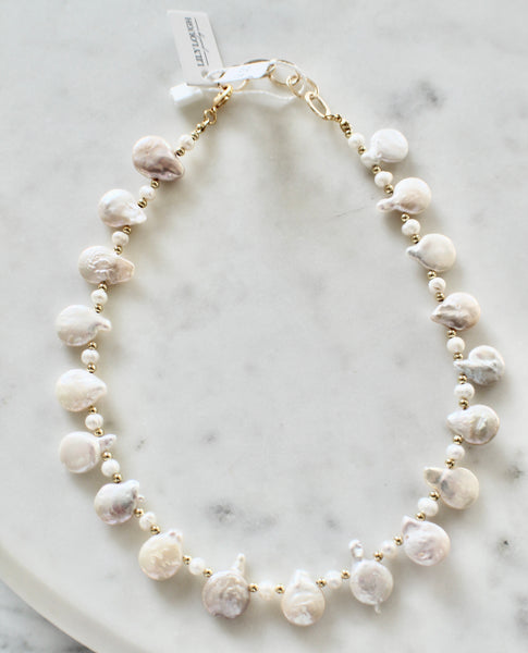 Coin pearl necklace
