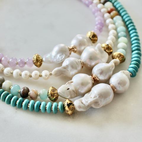 Baroque pearl necklace