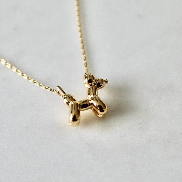 Baloon dog dainty necklace