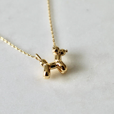 Baloon dog dainty necklace