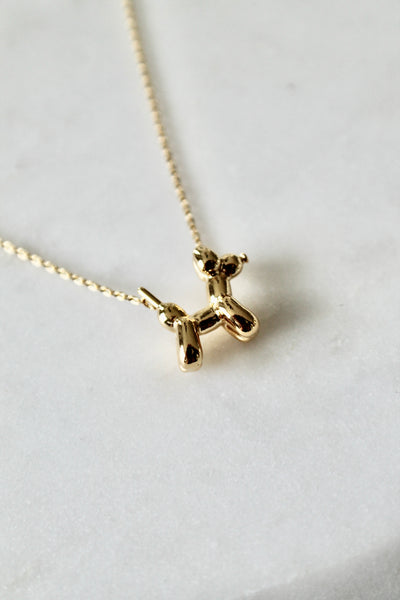Baloon dog dainty necklace