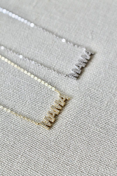 Mama sterling silver necklace