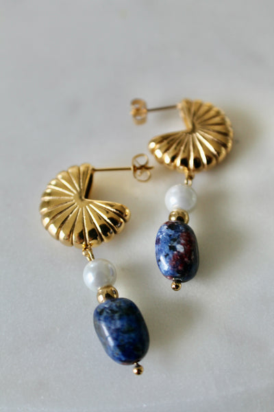 Cordelia lapis earrings