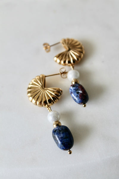 Cordelia lapis earrings