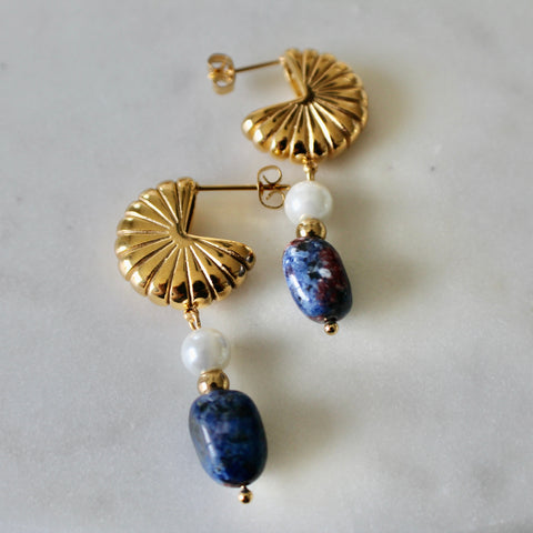 Cordelia lapis earrings