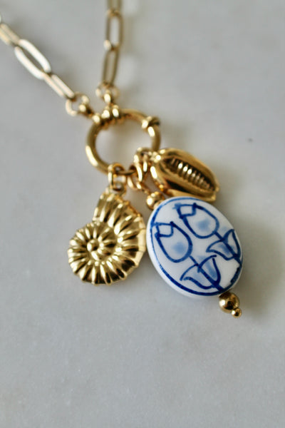 Tulip charm necklace