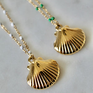 Bead sea shell necklace