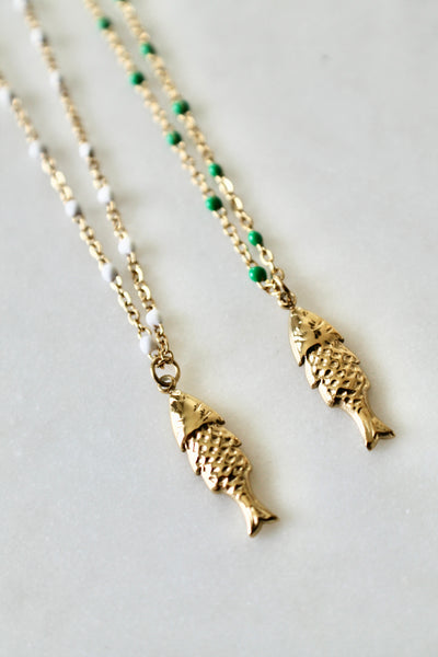 Bead fish necklace