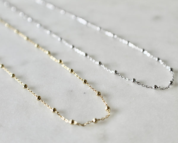 Tiny ball choker necklace