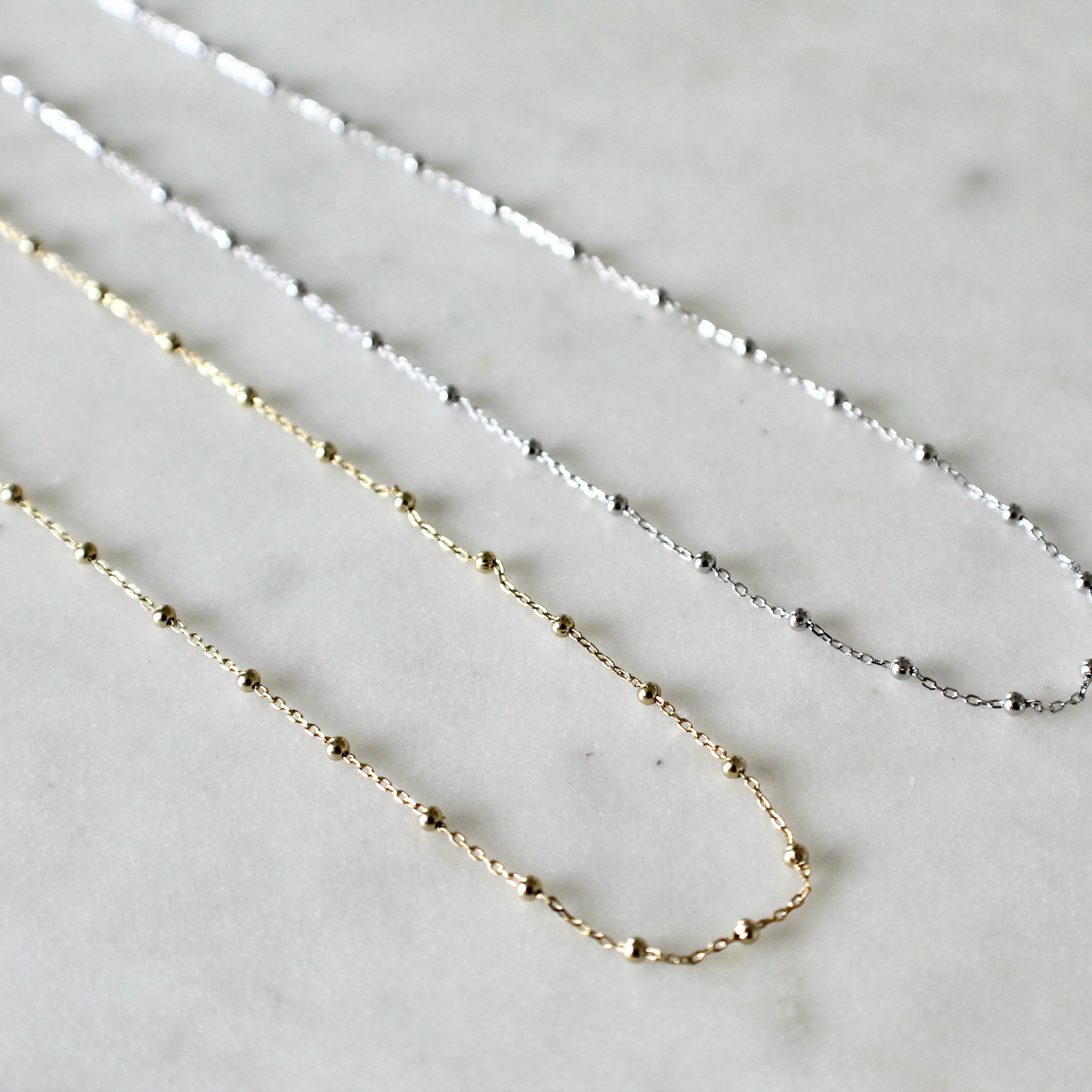 Tiny ball choker necklace