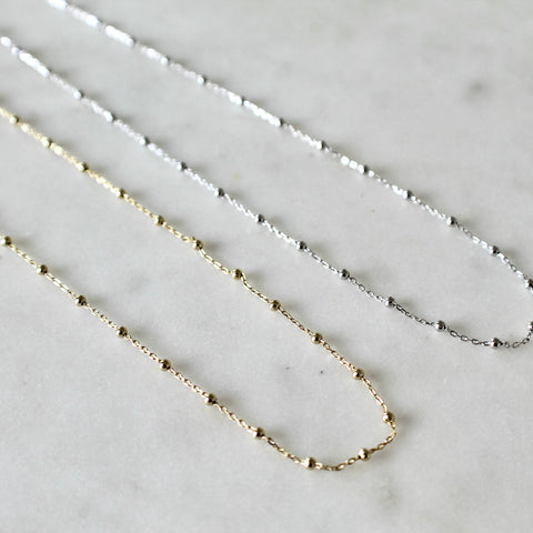 Tiny ball choker necklace