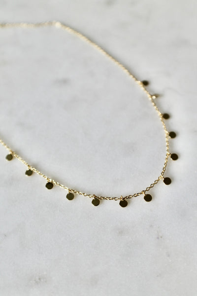 Tiny discs choker necklace