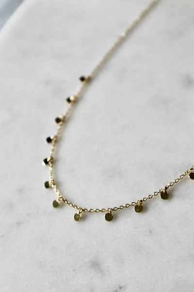 Tiny discs choker necklace