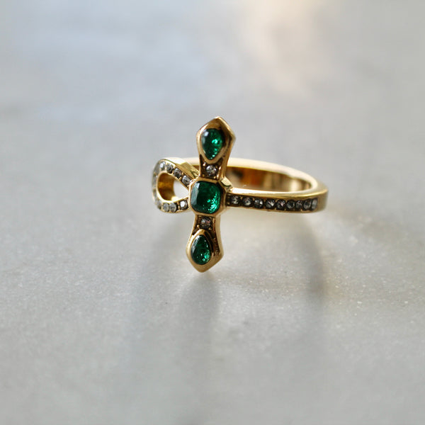 Green cross ring