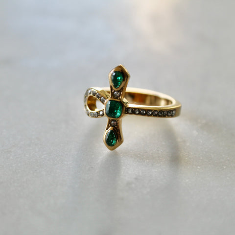 Green cross ring