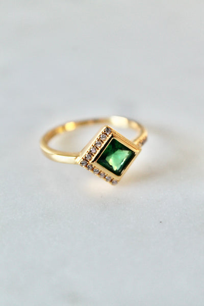 Green square ring