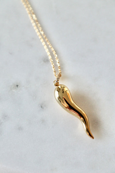 Italian horn necklace